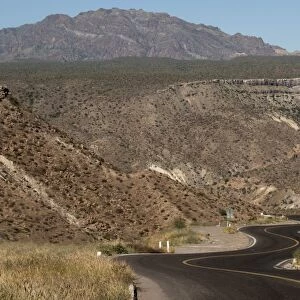 Desert road near Santa Rosalia, Baja California, Mexico, North America