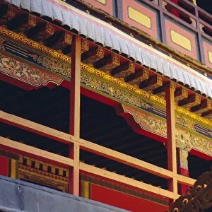 Detail, Potala palace, UNESCO World Heritage Site, Lhasa, Tibet, China, Asia