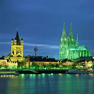 The Dom Cathedral and the River Rhine