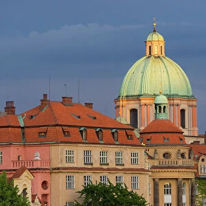 Dome of Church of Saint Francis of Assisi, Prague, Bohemia, Czech Republic (Czechia), Europe