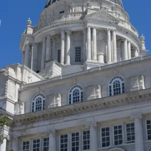 The Dome of the Port of Liverpool Building, one of the Three Graces, riverfront