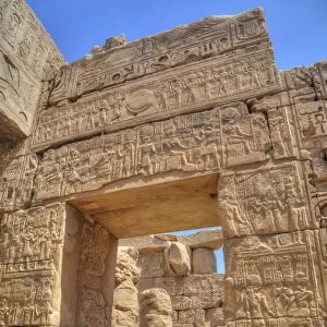 Doorway in the Temple of Khonsu, Karnak Temple, Luxor, Thebes, UNESCO World Heritage Site