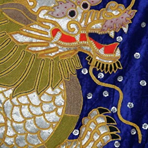 Dragon tapestry, Bangkok, Thailand, Southeast Asia, Asia