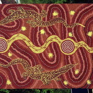 Dream paintings of the Walpiri Tribe of Aborigines, Australia, Pacific