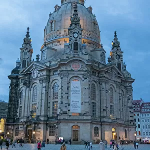 The Dresden Frauenkirche (Church of Our Lady), a Lutheran Church reconstructed between 1994 and 2005, Dresden, Saxony, Germany, Europe