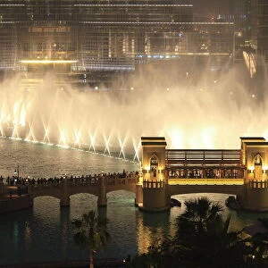 Dubai Fountain, Burj Khalifa Lake, Downtown, Dubai, United Arab Emirates, Middle East