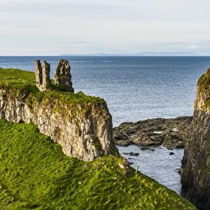 Dunseverick Castle near the Giants Causeway, County Antrim, Ulster, Northern Ireland
