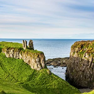 Dunseverick Castle near the Giants Causeway, County Antrim, Ulster, Northern Ireland