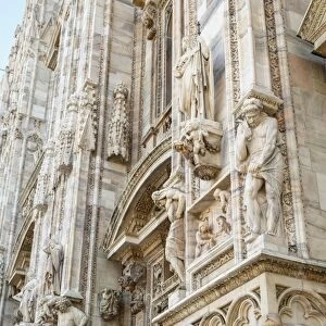 Detail of the Duomo (Cathedral), Milan, Lombardy, Italy, Europe