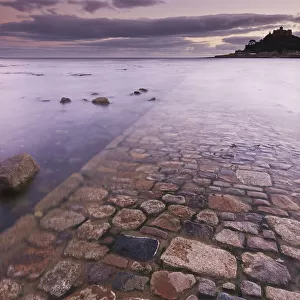 A dusk view of St. Michaels Mount, one of Cornwall