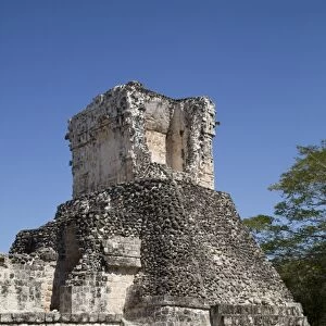 Dzibilnocac (Painted Vault) Temple, Dzibilnocac, Mayan archaeological ruins, Chenes style