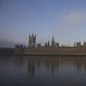 Early morning, Big Ben and the Houses of Parliament, Westminster, London
