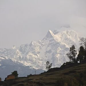Early morning mountain view, Sikles trek, Pokhara, Nepal, Asia