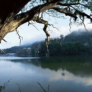Early morning view over Kandy Lake