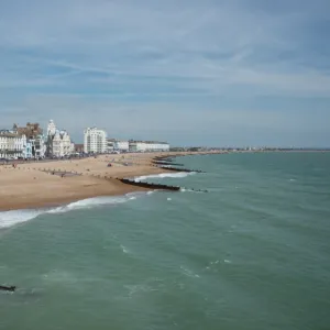 Eastbourne from the pier, East Sussex, England, United Kingdom, Europe