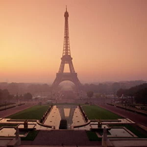 The Eiffel Tower at dawn, Paris, France, Europe