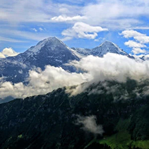Eiger, Monch and Jungfrau, seen from Schynige Platte, Bernese Oberland, Canton of Bern