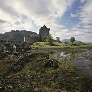 Eilean Donan Castle, built on a small island at the meeting point of Lochs Duich