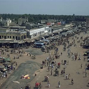 Elevated view taken in 1980 of Puri, Orissa state, India, Asia