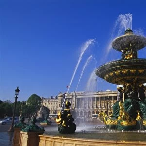 Elevation of the Maritime Fountain and Hotel de Crillon, Place de la Concorde, Paris, France