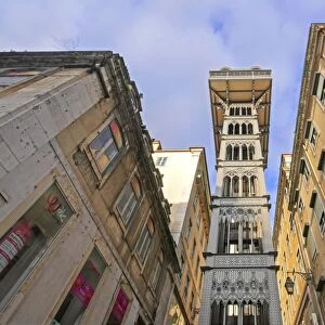 Elevator de Sant Justa, Baixa, Lisbon, Portugal, Europe