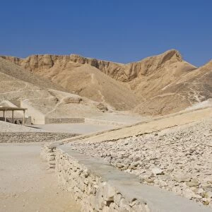 Entrance to the tomb of the pharaoh Rameses IV, Valley of the Kings on West bank of the river Nile