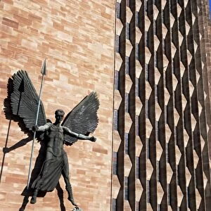 Epsteins statue of St. Michael and the Devil, Coventry New Cathedral