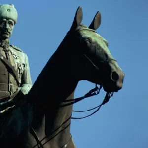 Equestrian statue of Finlands great wartime statesman, General Mannerheim