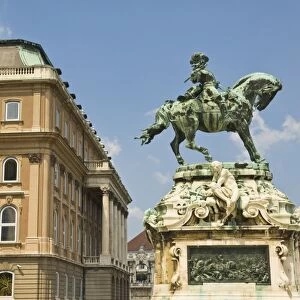 Equestrian statue of Prince Eugene of Savoy outside the Hungarian National Gallery