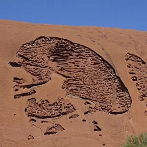 Erosion pattern, Uluru (Ayers Rock), UNESCO World heritage Site, Northern Territory