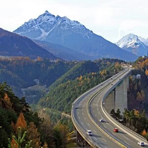Europabrucke, Brenner Highway, Tyrol, Austria, Europe