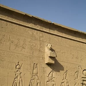 Exterior reliefs, Temple of Hathor, Dendera, Egypt, North Africa, Africa