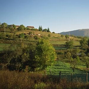 Farm landscape near Tagliacozzo, Abruzzo, Italy, Europe