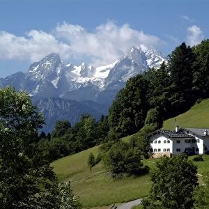 Farm near Maria Gern and Watzmann, Berchtesgadener Land, Bavaria, Germany, Europe