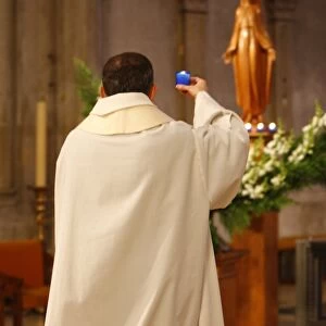 Feast of the Immaculate Conception in St. Johns cathedral, Lyon, Rhone