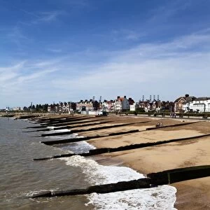 Felixstowe Beach from the pier, Felixstowe, Suffolk, England, United Kingdom, Europe