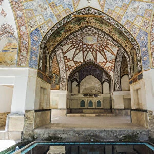 Fin Garden, Kushak pavilion, detail of the ceiling, UNESCO World Heritage Site, Kashan
