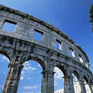 First century Roman amphitheatre, Pula, Istria, Croatia, Europe