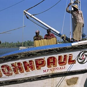 Fishermen on fishing boat