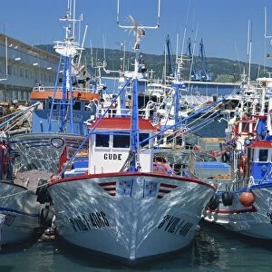 Fishing boats in harbour at Vigo