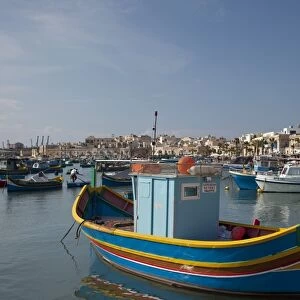 Fishing boats, Marsaxlokk, Malta, Mediterranean, Europe