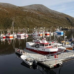 Fishing boats on a pontoon, Torsvaag, N Norway