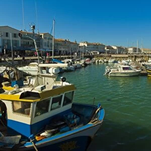 Fishing boats and yachts in the quays at this north coast town, Saint Martin de Re