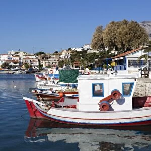 Fishing harbour, Ormos Marathokampos, Samos, Aegean Islands, Greece