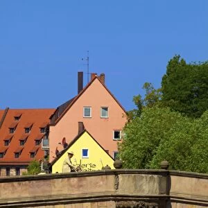 Fleisch Bridge, Nuremberg, Bavaria, Germany, Europe