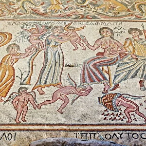 Floor mosaic, Church of the Virgin, Madaba, Jordan, Middle East