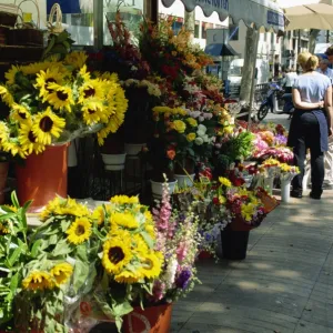 Flower stalls