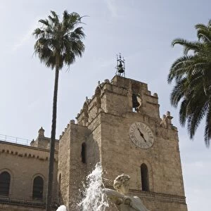 Fountain and cathedral