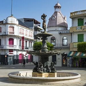 Fountain on the spice market, Pointe-a-Pitre, Guadeloupe, French Overseas Department