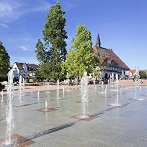 Fountains, market place, Freudenstadt, Black Forest, Baden Wurttemberg, Germany, Europe